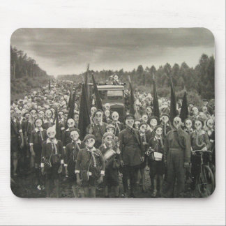 World War 1, Soldiers in Gas Masks Mousepad