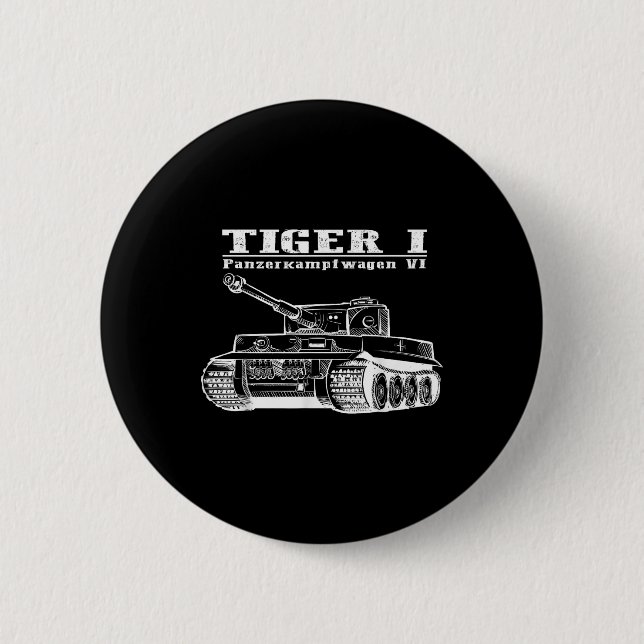 World War 2 A German Tank Tiger I A Panzerkampfwag Inch Round Button (Front)