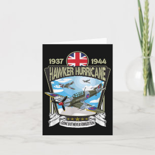 World War 2 British Aircraft Hawker Hurricane Figh Card