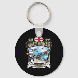 World War 2 British Aircraft Hawker Hurricane Figh Keychain