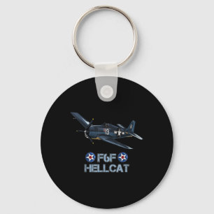 World War 2 F6f Hellcat Fighter Airplane  Keychain