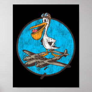 World War 2 Fighter Pilot Patch For Wwii P-38 Vete Poster