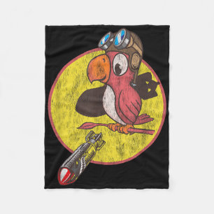 World War 2 Fighter Pilot Patch For Wwii Veterans Fleece Blanket