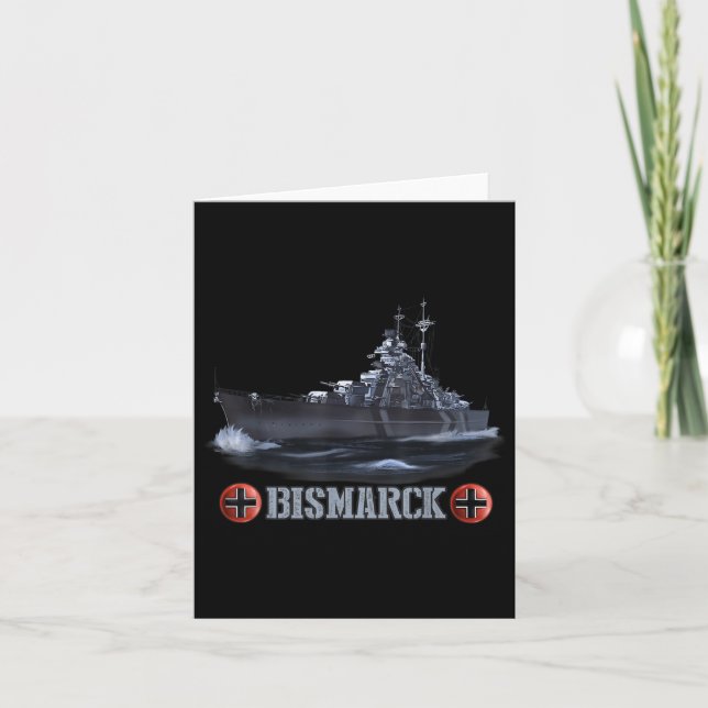 World War 2 German Battleship Bismarck  Card (Front)