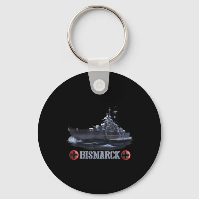 World War 2 German Battleship Bismarck  Keychain (Front)