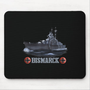 World War 2 German Battleship Bismarck Mouse Pad
