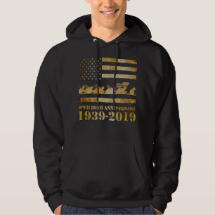 World War 2 II 80th Anniversary Veterans D Day Gif Hoodie