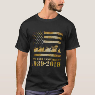 World War 2 Ii 80Th Anniversary Veterans D Day Gif T-Shirt