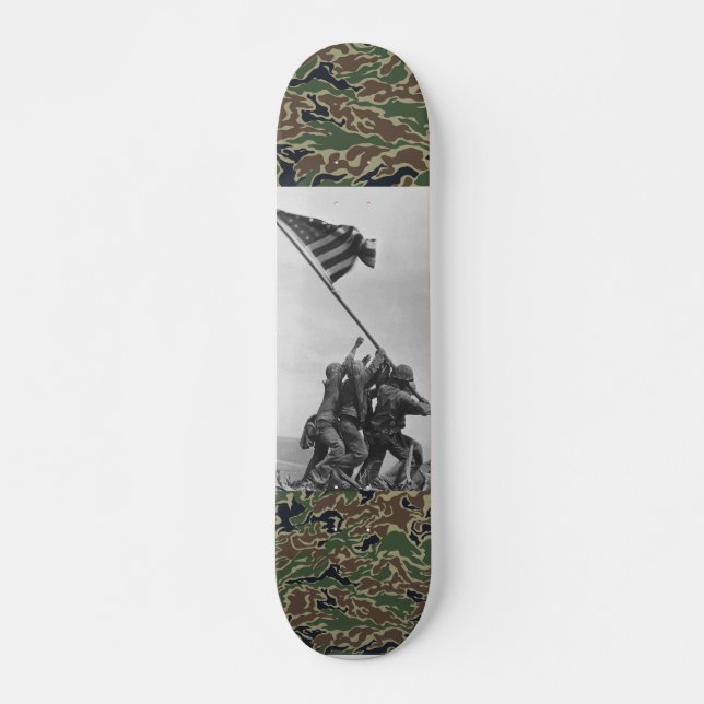 world war 2 Iwo Jima marines skate deck (Front)