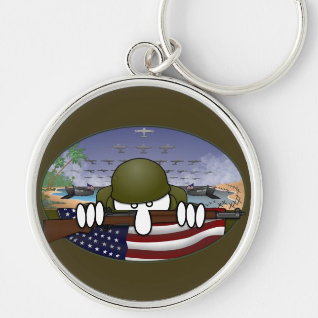 World War 2 Kilroy Keychain (Front)