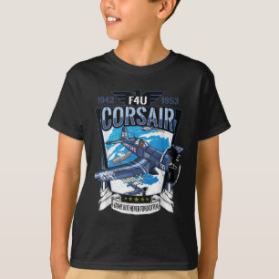 World War 2 Military Fighter Aircraft American F4u T-Shirt