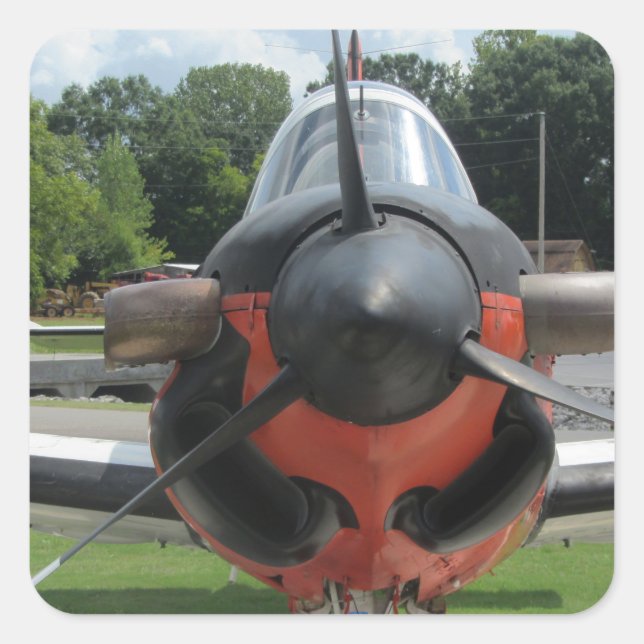 World War 2 US Navy T-34 Mentor trainer Square Sticker (Front)