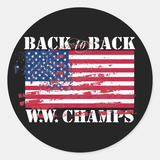 World War Champions Classic Round Sticker (Front)