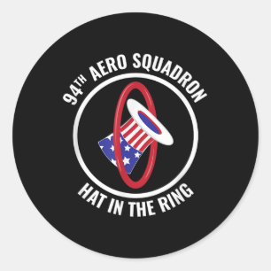 World War I 94th Aero Squadron Hat In The Ring  Classic Round Sticker