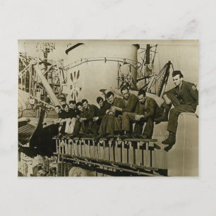 World War I, German sailors relaxing Postcard