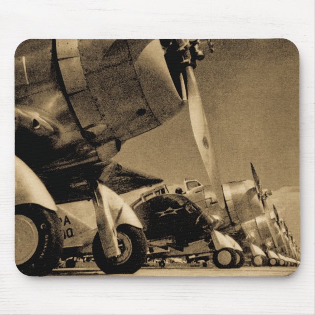 World War II Airplanes Douglas SBD Dauntlesses Mouse Pad (Front)