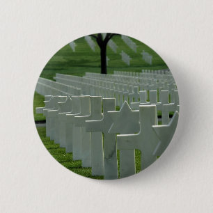 World War II cemetery, Memorial Day 2 Inch Round Button