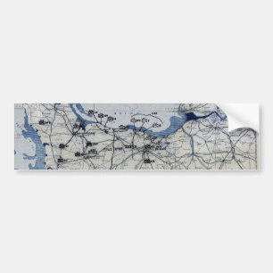 World War II D-Day Map June 6, 1944 Bumper Sticker