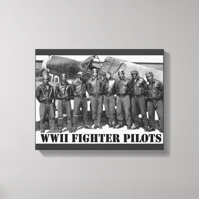 WORLD WAR II FIGHTER PILOTS CANVAS PRINT (Front)