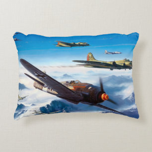 World War II Fighter Planes Lumbar Pillow Design