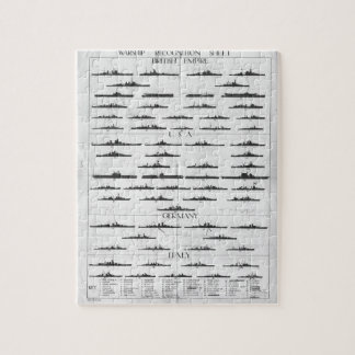 World War II Navy Battleship Recognition Chart Jigsaw Puzzle