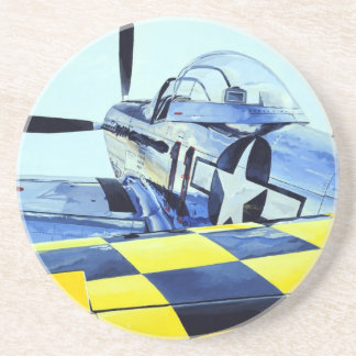World War II P-51 Mustang fighter Coaster