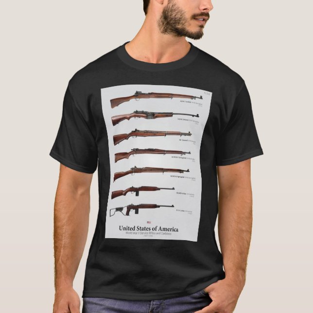 World War II Service Rifles of the United States P T-Shirt (Front)