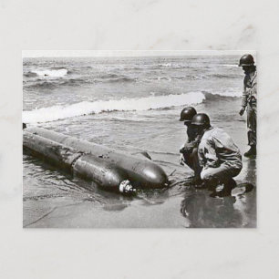World War II Torpedoes on the beach, ANzio Postcard
