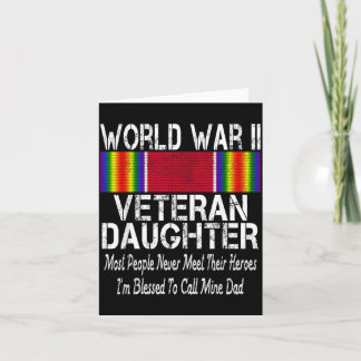 World War Ii Veteran Daughter - Military Vet Card