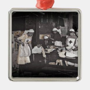 World War One Nurses Aid Station Metal Ornament