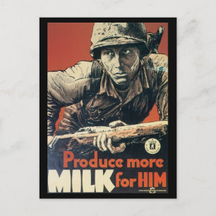 World War Postcards, US Dairy Assoc. Postcard