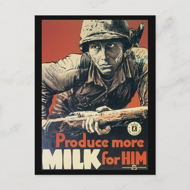 World War Postcards, US Dairy Assoc. Postcard (Front)