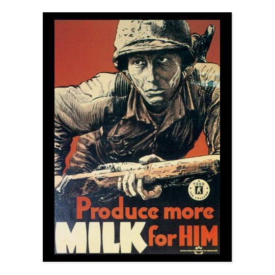 World War Postcards, US Dairy Assoc. Postcard