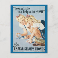 World War Postcards, War Bonds Poster - Pin up