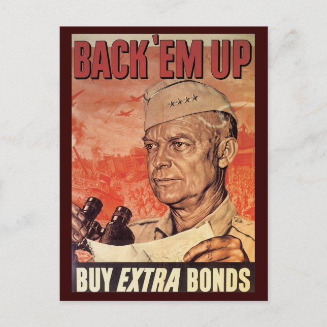 World War Postcards, War Bonds Poster Postcard (Front)