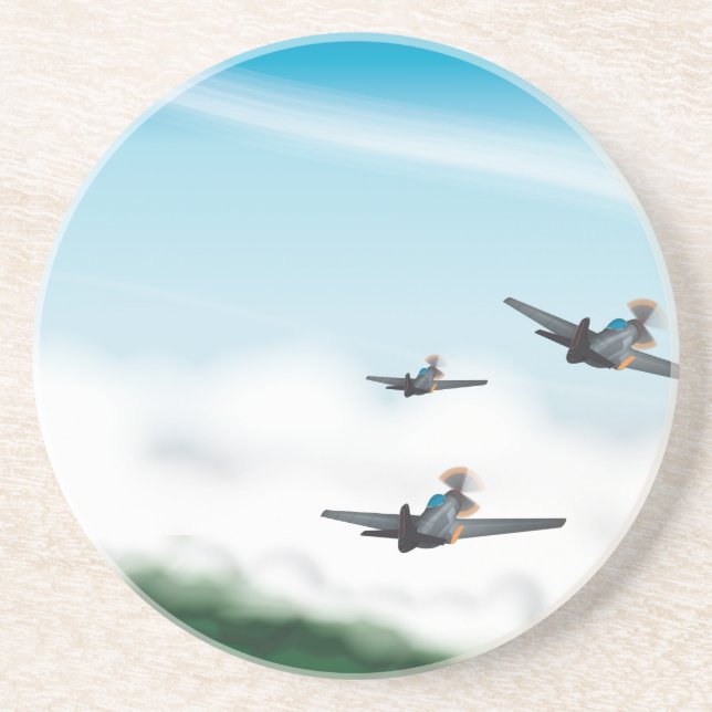 World War Two Aeroplanes Coaster (Front)