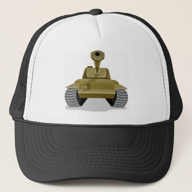 world war two battle tank retro style trucker hat (Front)