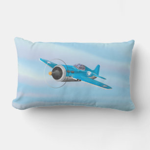 World War Two Fighter Aircraft Lumbar Pillow