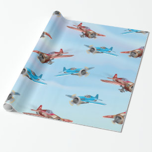 World War Two Fighter Aircraft Wrapping Paper