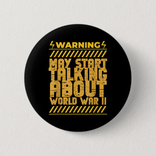 World War Two Funny History World War History Love 2 Inch Round Button