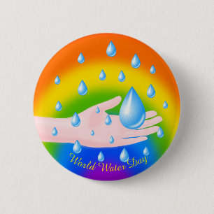 World Water Day 22 March 2 Inch Round Button