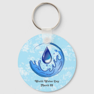 World Water Day Save Water Save Earth Keychain
