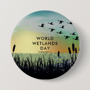 World Wetlands Day 3 Inch Round Button