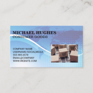 World Wide Map Shipping Boxes Business Card