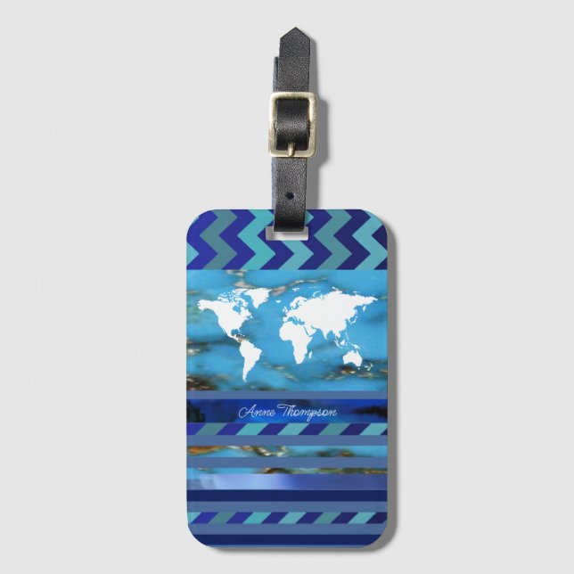 World Wide Travel Luggage Tag (Front Vertical)