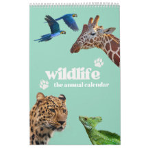 World Wildlife Annual Calendar