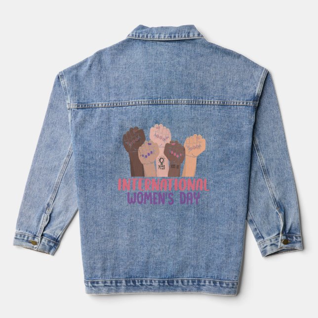 World Women's Day of pride Denim Jacket (Back)