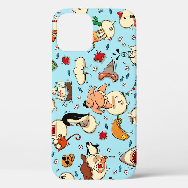 World Wonders: Colourful Blue Pattern. Case-Mate iPhone Case (Back)