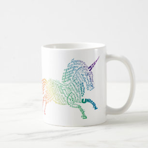 World Word Rainbow Unicorn Mug