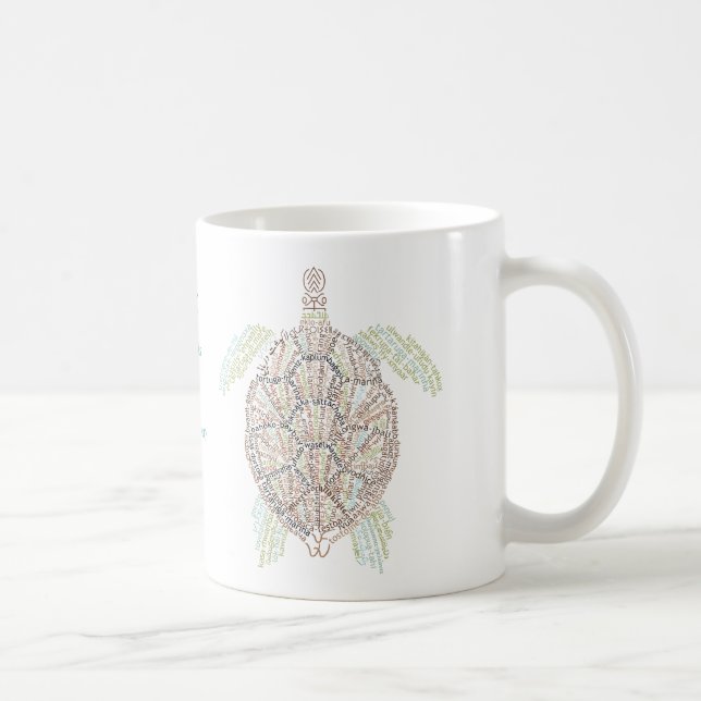 World Word Sea Turtle Mug (Right)
